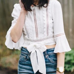 For Love and Lemons Crop Blouse